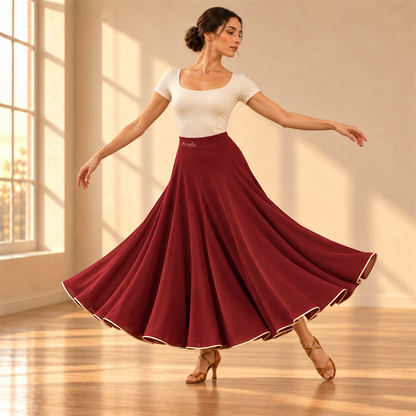 Avrelu Cadence Ballroom Skirt on-body movement view