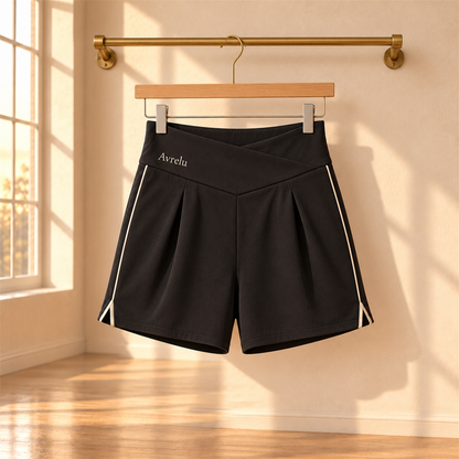 Avrelu Tempo Practice Shorts on-body movement view
